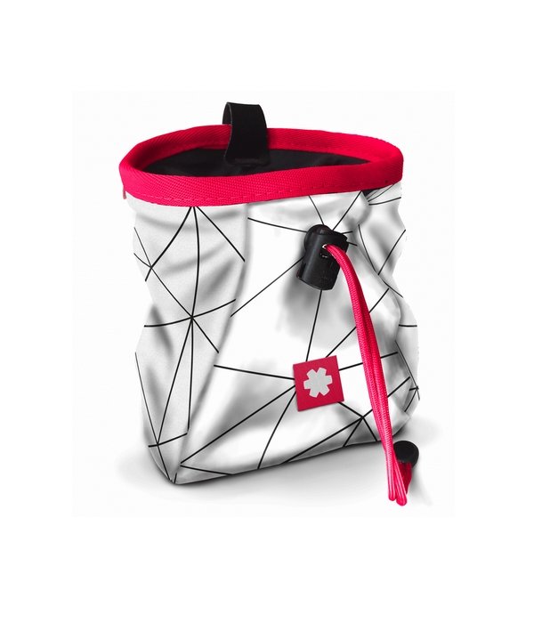 Ocún pytel na magnezium Lucky + Belt, bílá/růžová